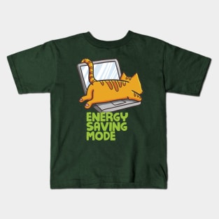 Cat in Energy Saving Mode Kids T-Shirt